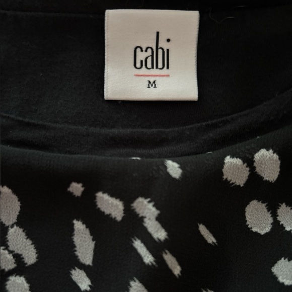 CABI top, black and gray, size Medium. Semi sheer with attached cami. Loose fit - Picture 5 of 6